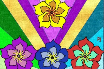 Hand drawn flowers