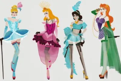 פאזל של Cinderella Aurora Jasmine Ariel
