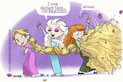 Rapunzel Elsa Anna