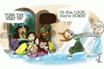 Jasmine Mulan Rapunzel Belle Tiana Anna Elsa