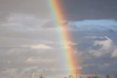 Double rainbow - husband 's pic