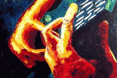 Playing Guitar abstract jigsaw puzzle
