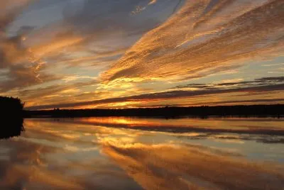 Sunset over the Miramichi at Beaubear 's Island
