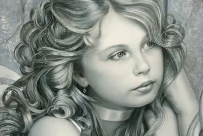 NiÃ±a al oleo, arte.