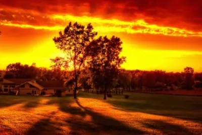 ocaso naranja