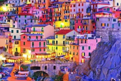 town in twilight