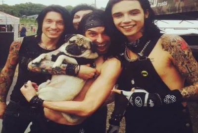 BVB with a dog