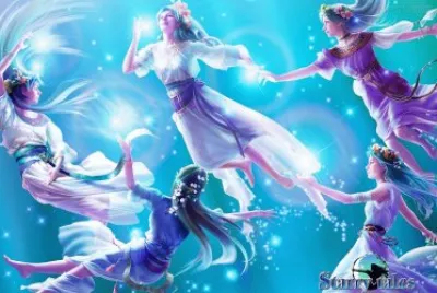 Fadas, duendes e ninfas.