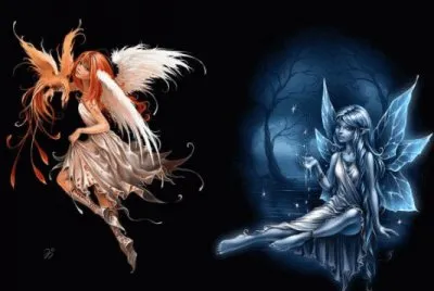 Fadas, duendes e ninfas.