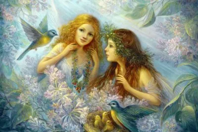 Fadas, duendes e ninfas.