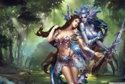 Fadas, duendes e ninfas.