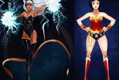 Kida as Storm   SnowWhite as WonderWoman
