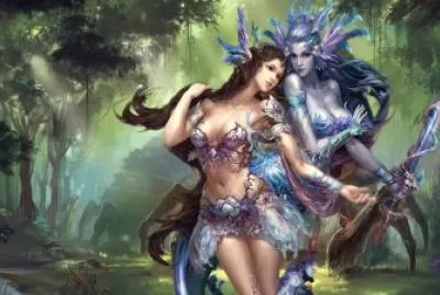 Fadas, duendes e ninfas.