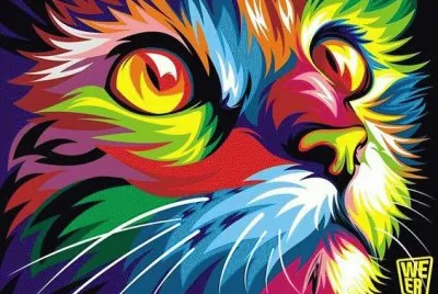 Colored Cat jigsaw puzzle