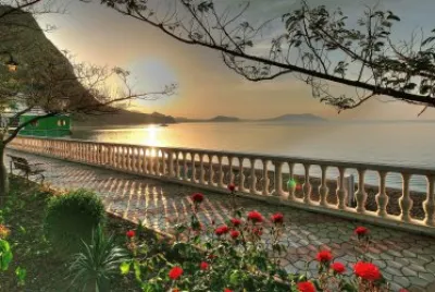 Garden at lake jigsaw puzzle