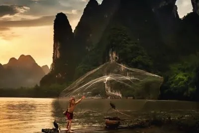 Pescador en China