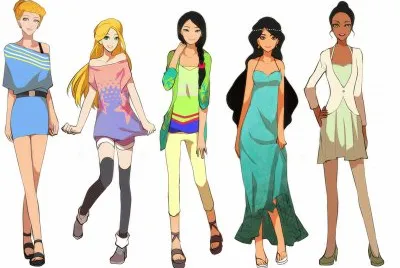 Cinderella Rapunzel Mulan Jasmine Tiana