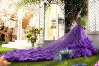 Dreamy Purple Wedding Dress