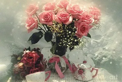 Pink Roses-Still Life Art