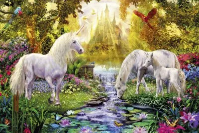 Unicorn Family-Fantasy Art