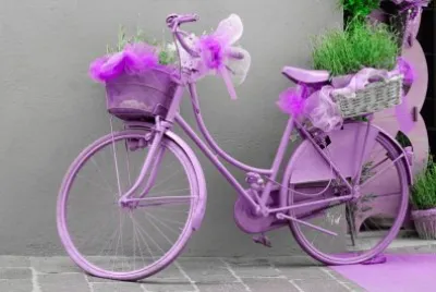 Pink Vintage Bike with Lace Decor