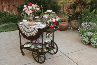 Rolling Vintage Tea Cart jigsaw puzzle
