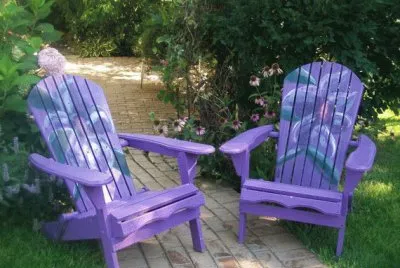 Sweet Hand Painted Adirondack Chairs jigsaw puzzle
