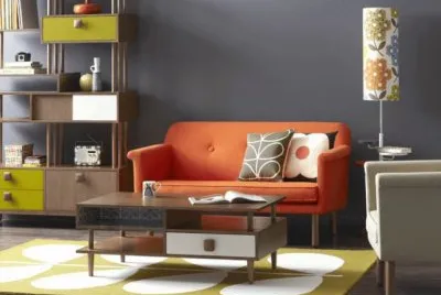 CanapÃ© vintage orange