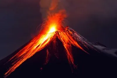 Volcán de colima, México. jigsaw puzzle