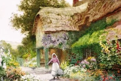 watering the flowers