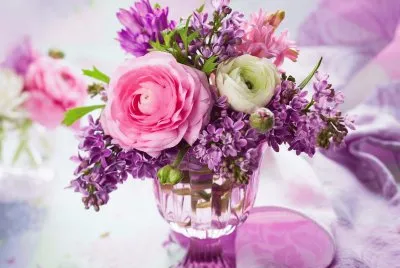 Pretty Display of Fresh Cut Flowers