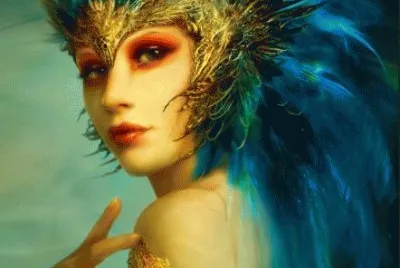 Lady with blue Hair