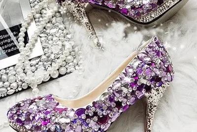 Dazzling Crystal High Heel Shoes