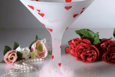 I Love You Martini Glass