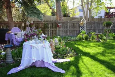 Tea Time in Lush Garden