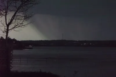 Storm 's upriver and heading this way!     LJ
