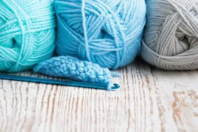 Blue yarn