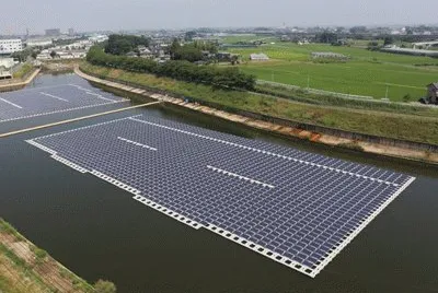 Floating solar farms, Okegawa, Japan