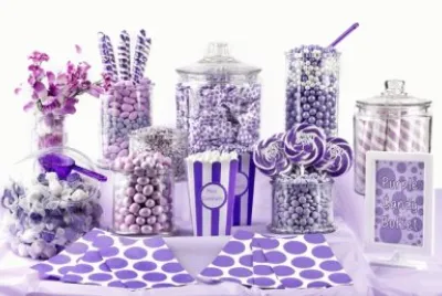 Yummy Purple Candy Buffet