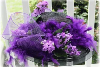 Lilac and Feathered Tea Hat
