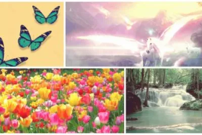 es un paisaje con varias imagenes jigsaw puzzle