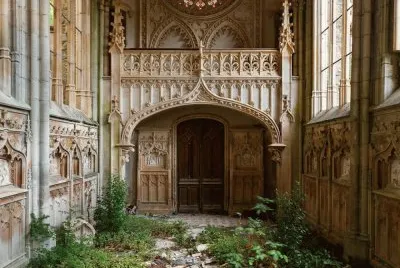 abandoned church, France jigsaw puzzle