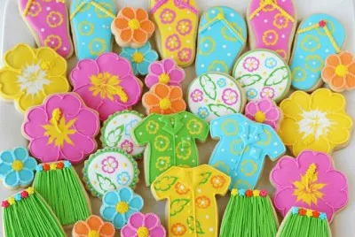 Luau Party Cookies