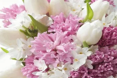 Ramillete rosa y blanco