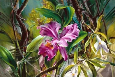 פאזל של orquÃ­deas