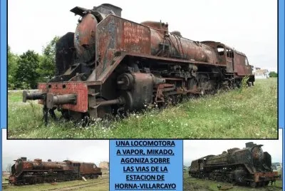 LOCOMOTORA A VAPOR MIKADO, AGONIZANDO