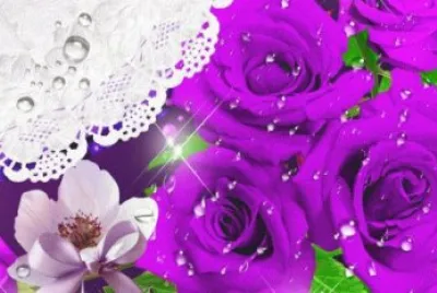 Vibrant Flowers and Lace jigsaw puzzle