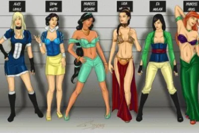 Alice SnowWhite Jasmine Leia Mulan Ariel