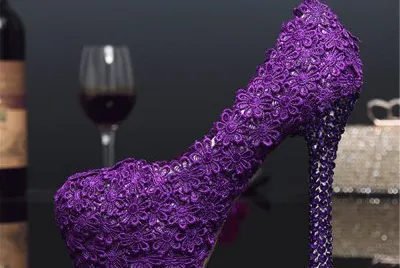Sexy Purple High Heel Shoe