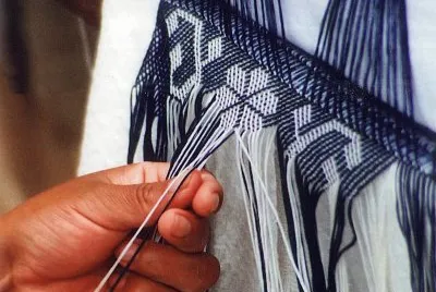 Empuntado de rebozo.